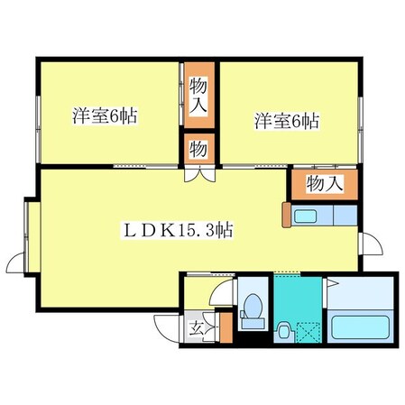 椎の実弐番館の物件間取画像